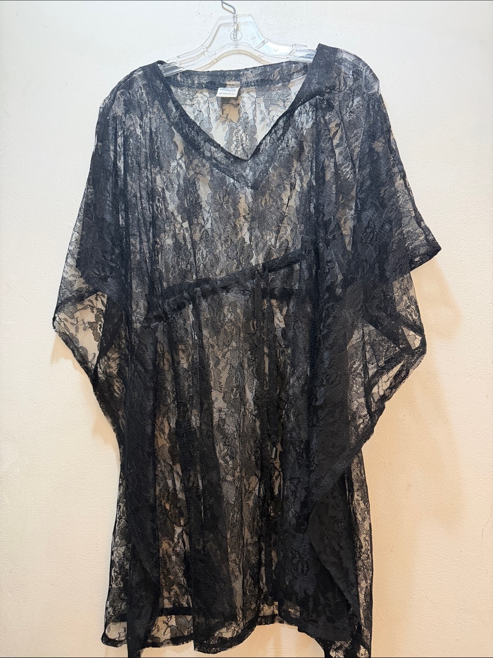 Rima Sheer Black Lace Tunic